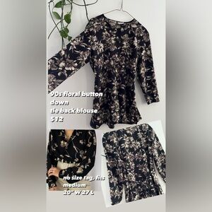 90s floral blouse
